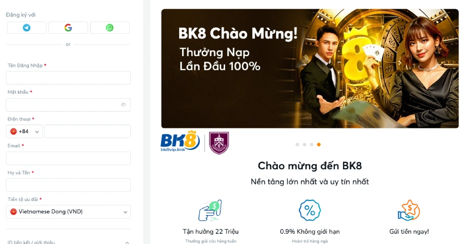 huongdandangkybk8 BK8 Link Truy cập nhanh cá cược đỉnh cao Hướng Dẫn Đăng Ký Tài Khoản BK8
